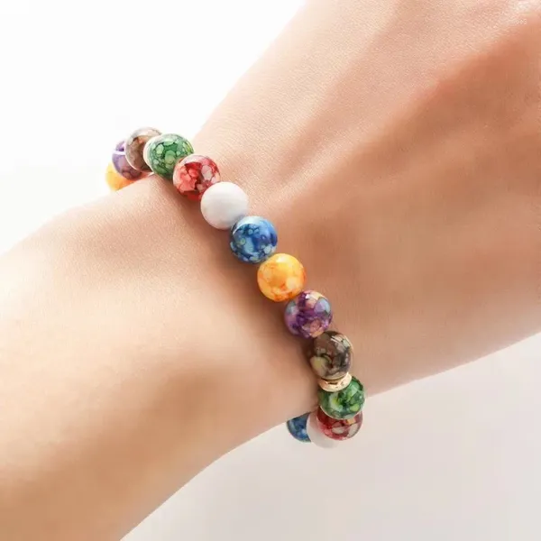 Strand Yeyulin Classic 7 Chakra BEADS BRACELETE NATURAL PEDRA PECADO RECEDENTED BRACELES BRACELAS BANGALES BANGELS JOENS GEX