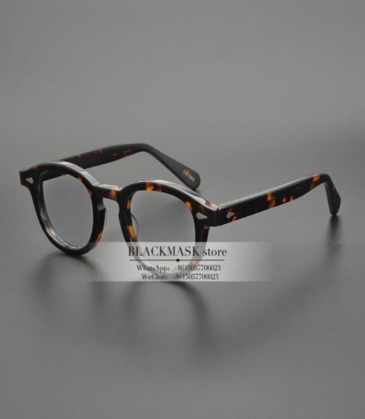 Jackjad En Kalite Asetat Çerçevesi Johnny Depp Lemtosh Style Gözlük Çerçevesi Vintage Yuvarlak Marka Tasarım Gözlükler Optik Gözlükler FR5899980