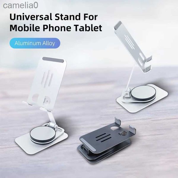 Tablet PC Stands Tablet Stand 360 Rotação Ajustável Dobrável Suportes para Mini PC Tablet Suporte porta Universal Mobile Phone Android IOSL231225