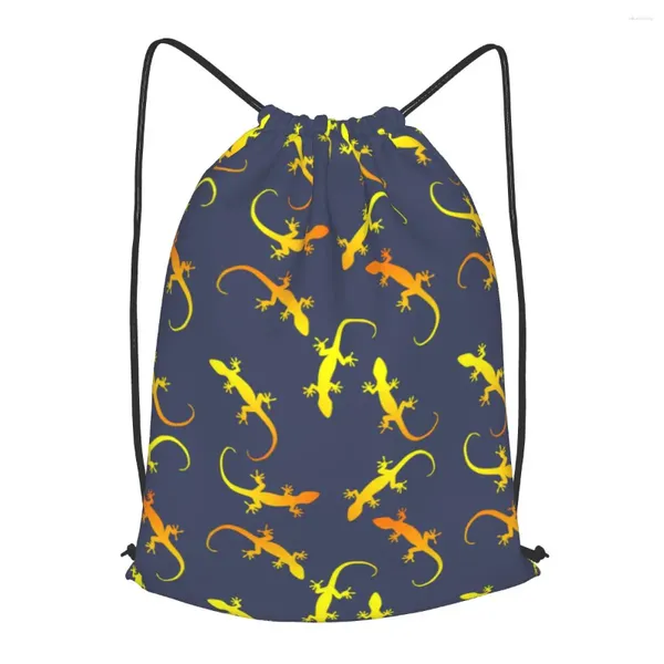 Einkaufstaschen Lizards Gecko Party Draw String Rucksack Männer Fitnessstudio Fitness Sporttasche gebündelt Yoga für Frauen