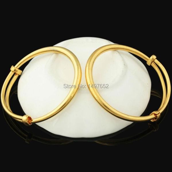 Bangle Fashion Dubai Gold Baby Jewelry for Boys Girls18k Color Etiópia Africana Bulbão de Bulbilhas de Crianças