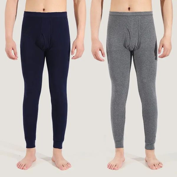 Erkekler termal legging ince% 100 pamuklu erkekler kış sıcak uzun asil termo termal pantolon pijama jeggings iç çamaşırı 231225