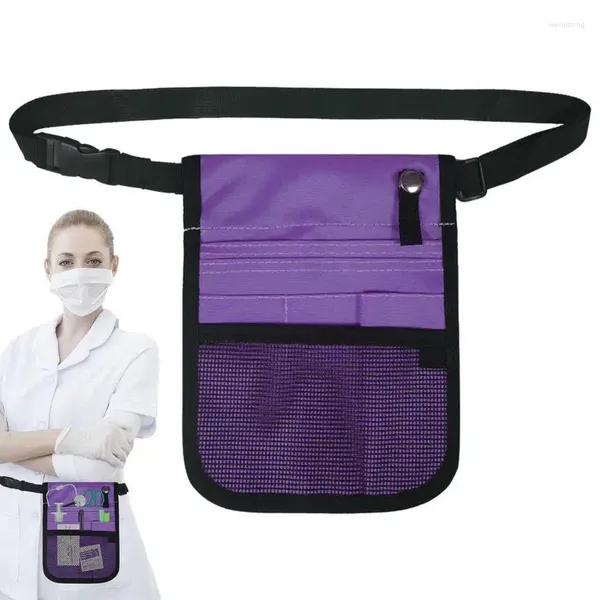 Bolsas de armazenamento Fanny Pack Multi Compartment Nursing Organizer Pouch Professional Durável Pocket Pocket para