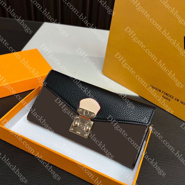 Designer Women Wallet Borse di monete di alta qualità Porta della carta di credito genuina del portafoglio da donna Frizione grande borsa con box all'ingrosso