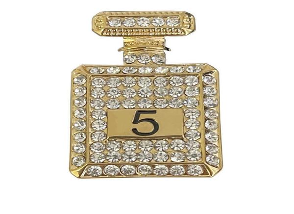 Bottiglie di profumo Numero 5 Gioielli Spille da bavero Spille Broche Spilla Gioielli per donne Spille per vestiti8393065