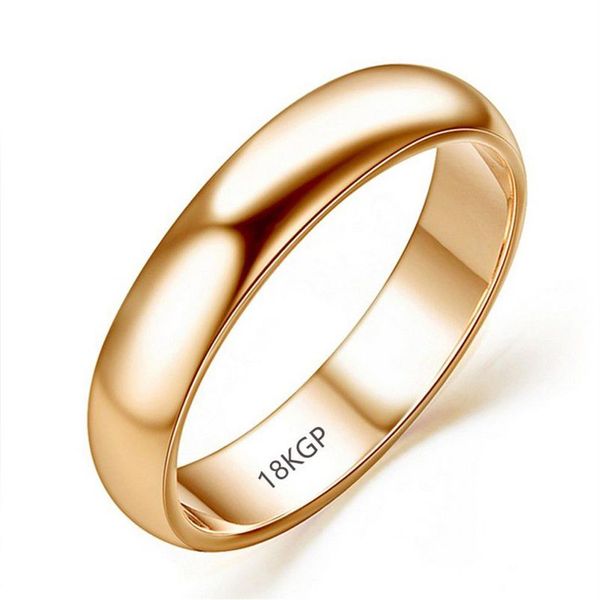 Original echte reine goldene Ringe für Frauen und Männer mit 18 kgp Stempel Top -Qualität roségoldener Ringschmuck Geschenk Ganze R050262H