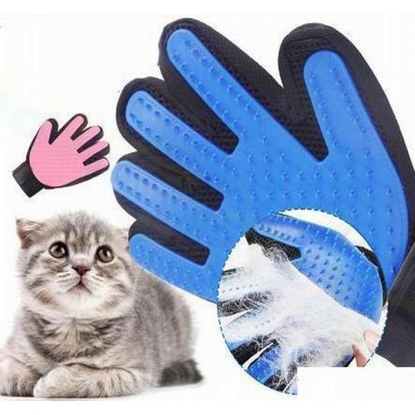 Cão Grooming Pet Glove Antibite Cat Luvas Banho Limpo Mas Escova Deshedding Pente Direita ou Esquerda Hand4859337 Drop Delivery Home Garden S Dhclr