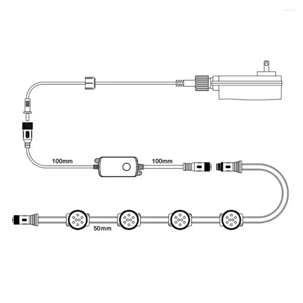 Strings Outdoor Eaves Lights Party RGB Alto brilho IP67 Controle remoto à prova d'água de cena múltipla para