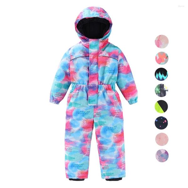 Down Casat 3-9t Kids Ski Suits Meninos Meninas de picadas em geral Integração à prova d'água inverno