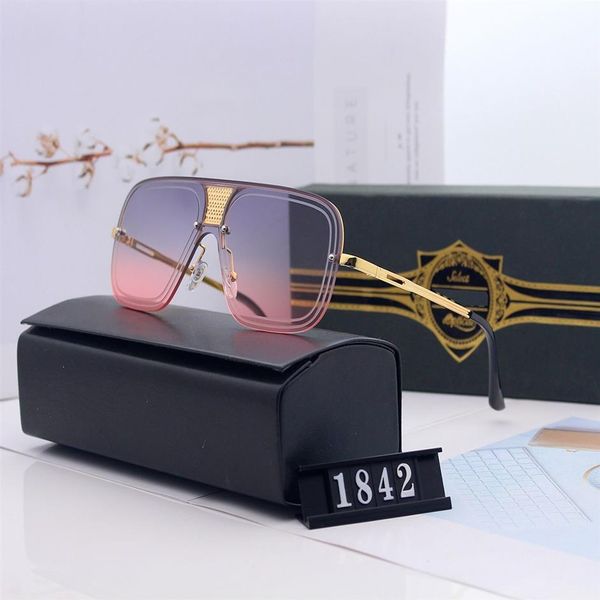 1842 Gafas de Sol Moda Menwomen Солнцезащитные очки Sunglasses UV400 ProtectionTop Calidad с коробкой Case313N