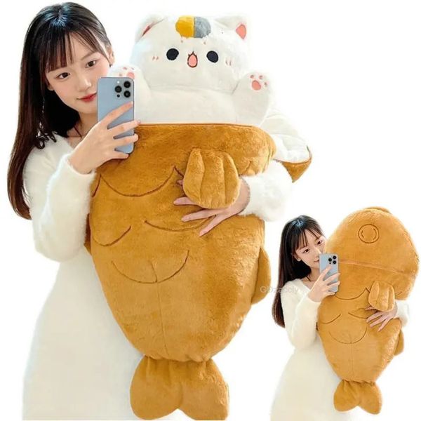 40/80 cm Giappone Taiyaki Gatto Peluche Coniglio Nascosto in Carota Cane in Grandi Ossa Traghetto Animali Peluche Cuscino di Tiro Per Bambini Ragazza 231225