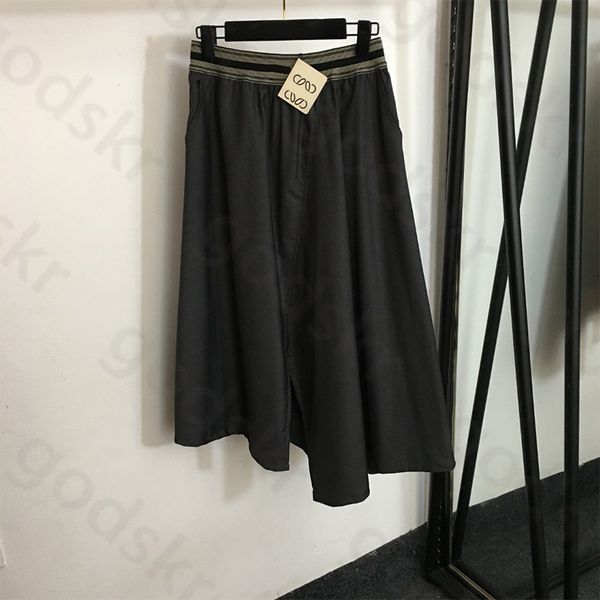 Elastische Taille Asymmetrische Rock Frauen Designer unregelmäßiger Halbrock Sexy Mädchen Sommerschlitzkleider