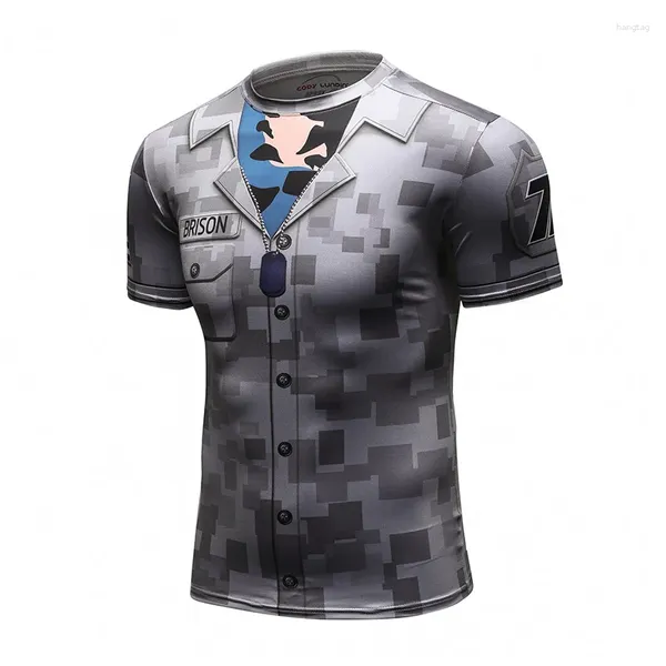 Herren-T-Shirts 3D-Print Männer T-Shirt 2023 Sommer Kurzarm Harajuku Shirt Cosplay Kostüm enge Fitness Sport atmungsaktiv
