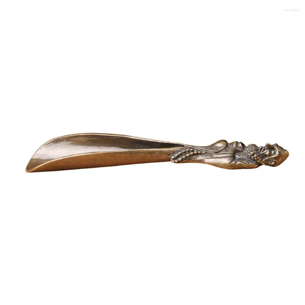 Coffee Scoops Spoon Tea Stile Zen cucchiaio di ottone Pratico Multipurico Foglia