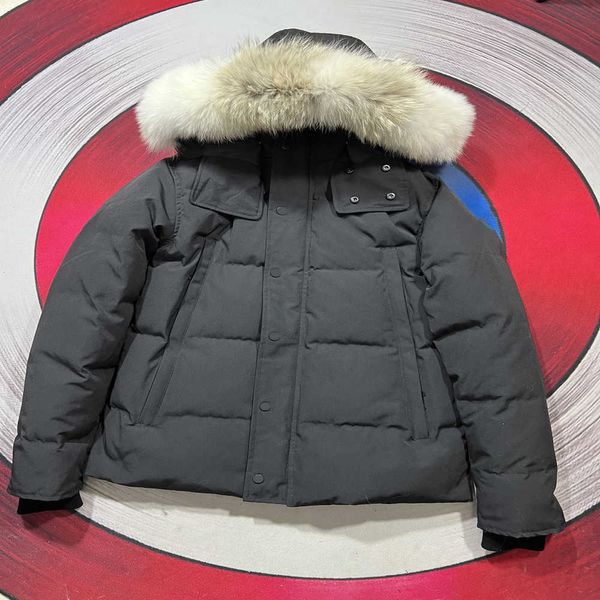 Parka in piumino da uomo Piumino versione corretta di alta qualità Pelliccia di coyote premium veloce gratuita Vicino al cappotto caldo originale di moda Hip Hop Uomo Full White Duck Advanced12bx