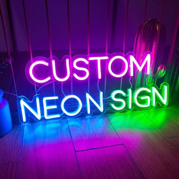 Segno di neon a led Segni personalizzati Shop Light Store Garm Home Wedding Birthday Party Decor lampada212G