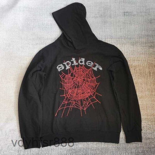 Hoodies jovem bandido rosa sp5der 555555 homens mulheres com capuz quente aranha net moletom web gráfico moletom pullovers tzqn