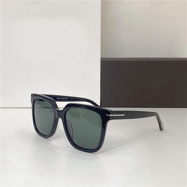 Klassische T -Mens -Sonnenbrille Damen Designer Square Bernstein Acetat Rahmen Grüne Objektiv Einfache großzügige vielseitige Sonnenschirme polarisiert ligh201c