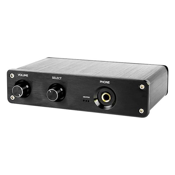 Konektörler USB Kod Çözücü Kart 96kHz PCM5100 DAC Optik Fiber Dijitalden Analog RCA L/R Dönüştürücü Stereo Kulaklık Amplifikatörü