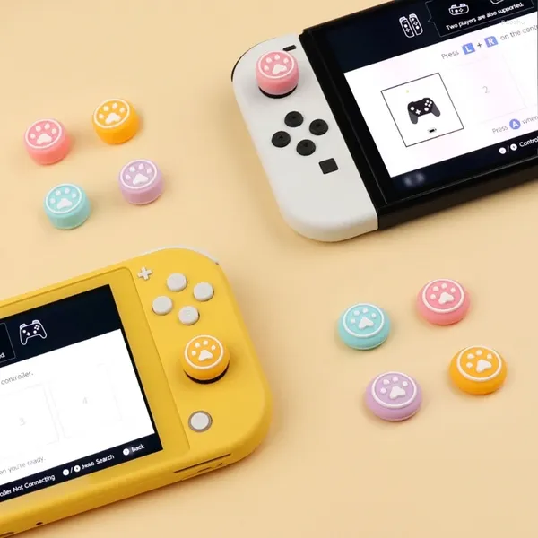 Controller di gioco Pelle morbida in silicone adatta per Switch / Lite OLED Copertura pulsante controller Kawaii 51BE