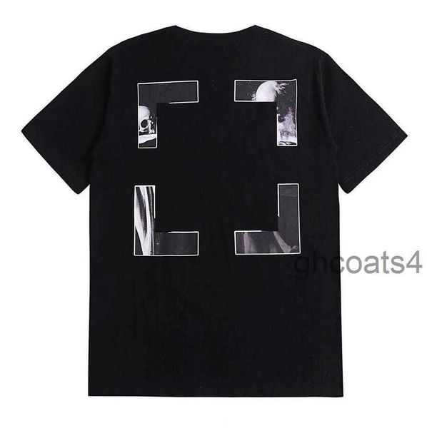 Womens Summer T-shirt Designersoff Mens Camisetas Loose Tees Tops Homem Camisa Casual Luxurys Roupas Streetwear Shorts Manga Polos Camisetas Tamanho S-x Branco 628C
