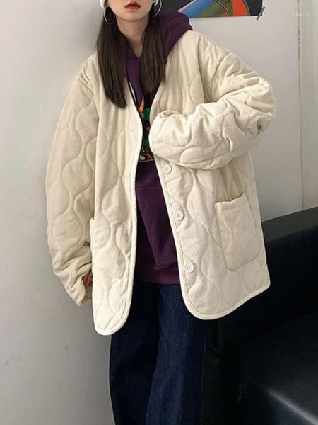 Kadın Trençkotları Kış Ceketleri Kadın Süper Göğüslü Yakası Uzun Pembe Gevşek Gevşek Ekose Üst Düzgün Sokak Giyim Kapiteli Kadın Ceket W