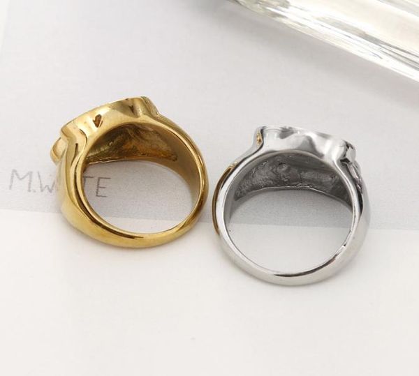 Anillo oso joias de aço inoxidável estilo panda anel 2 cores designs originais novo modelo rápido para mulheres joias de marca 9104639