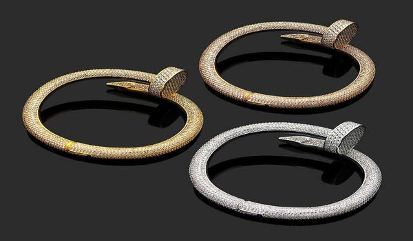 Manschettenarmband mit großem Nagelmuster, Volldiamant, asiatisches Gold, Herren039s, grob5012145