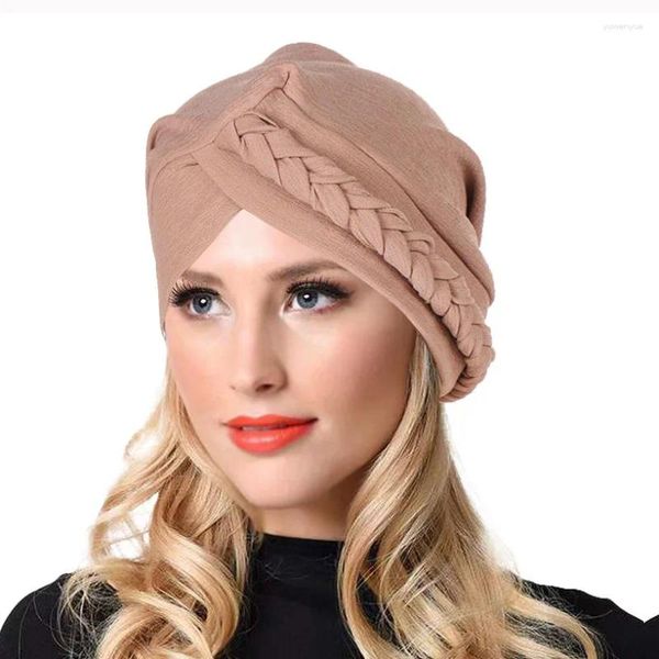 Этническая одежда 2pcs/set Женщины мусульманские раковые шляпа Chemo cap