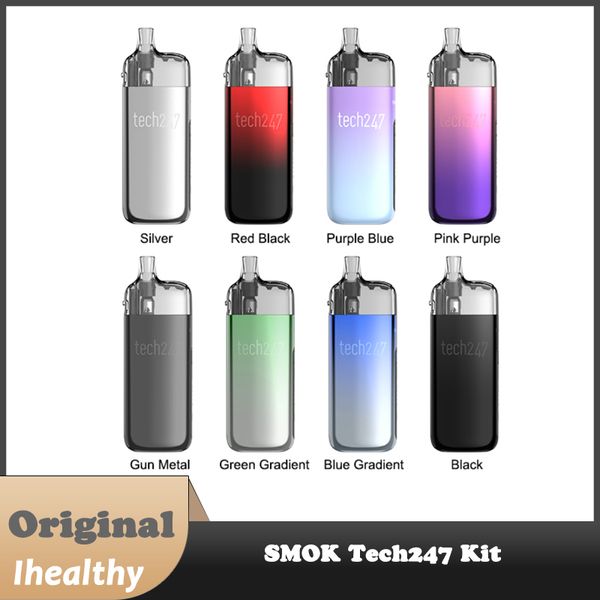 SMOK Tech247 Kit 1800mAh bateria 4ml cápsula visível Compatível com malha M-Coil série Top enchimento fluxo de ar superior