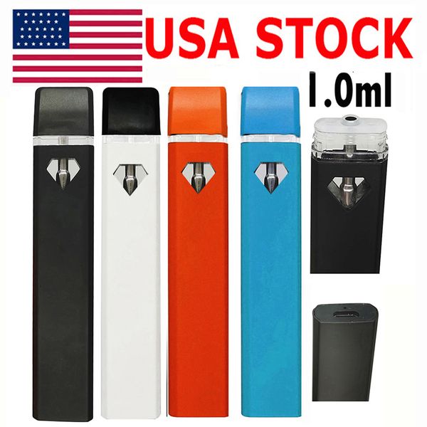 USA stock 1ml Einweg Vape Stift E-Zigarette Pod Carts Dicköl