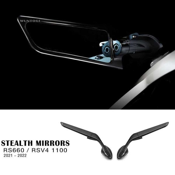 Motorradbeleuchtung Motorradspiegel für Aprilia RS660 RS 660 RSV4 1100 Stealth-Spiegel Sport Winglets Spiegelsatz Verstellbare Spiegel AußenspiegelL231225