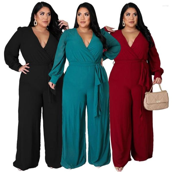 Frauenhose Fette Frauen plus großer Party -Partystück Jumpsuit Rompers Ladies