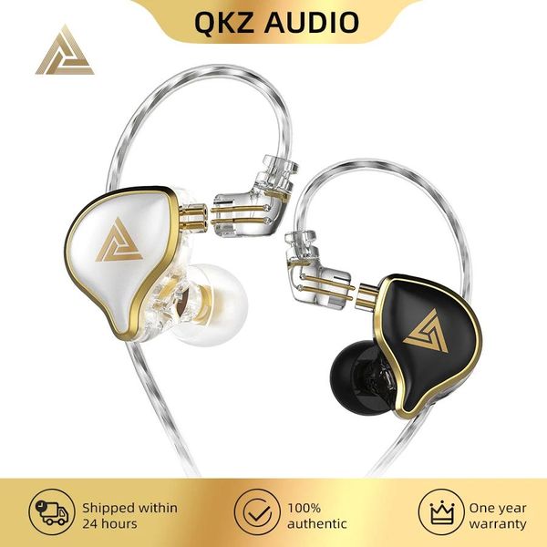 Kopfhörer QKZ ZXD HiFi-Kopfhörer Super Bass Ohrhörer Musikmonitor Kabelgebundene Kopfhörer mit Mikrofon Noise Cancelling Headset Spiele Sport