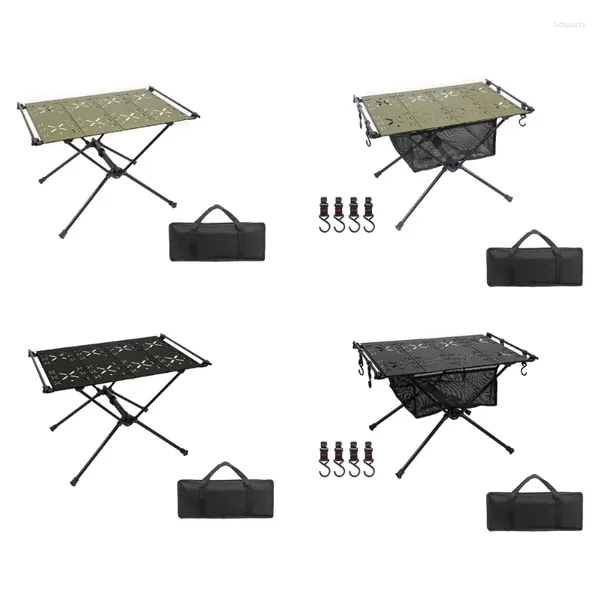 Camp Furniture Klappbare Campingtische aus Aluminiumlegierung, leichter Klapptisch, kompakter Schreibtisch zum Angeln, Grillen, langlebig