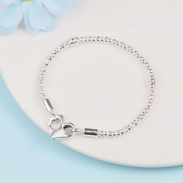 Braccialetti Charm 925 momenti in argento sterling braccialetto a catena per donne in forma di gioielli originali perle