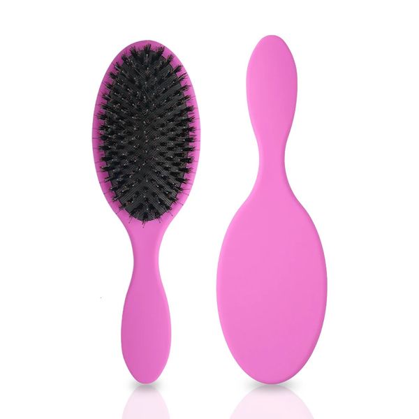 Escova de cabelo de cerdas de javali para mulheres ferramenta estilo fosco escovas de almofada de alisamento 231225