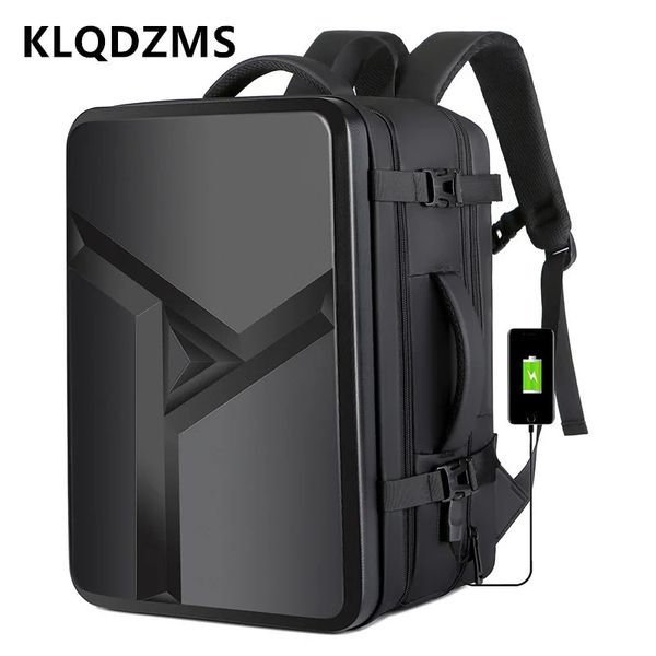 KLQDZMS Öğrenci Sırt Çantası abs sert kabuklu su geçirmez omuz çantası büyük kapasiteli dizüstü bilgisayar çantası usb şarj iş seyahati okul çantası 231225