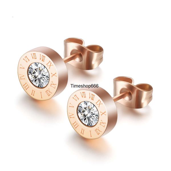 Designer de luxo mulheres moda stud amante presentes com diamante alto polonês brincos de noivado para o Natal algarismos romanos brincos designer para mulheres2024