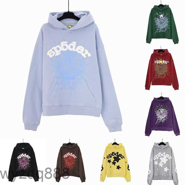 Günstige Großhandel Spider Hoodies Sp5der Young Thug 555555 Angel Pullover Rosa Rot Hoodie Hoodys Hosen Männer Sp5ders Druck Sweatshirts Top Qualität Viele J3G0