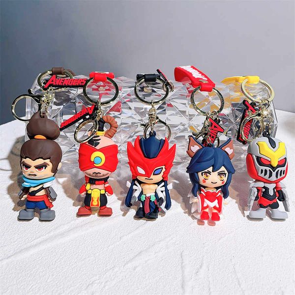 Exquisito Kawaii in gomma retrò KAWAII Custom Plusie Toys and Dolls League of Legend Cartoon Keychain