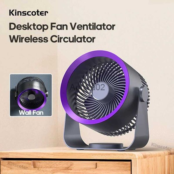 Elektrische Ventilatoren KINSCOTER Multifunktionaler elektrischer Ventilator-Zirkulator, kabellos, tragbar, für Zuhause, leiser Ventilator, Desktop-Wand-Deckenventilator, Luftkühler YQ231225