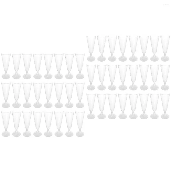 Copas descartáveis ​​palhas 80 PCs Cálice de plástico Clear Martini Glasses Drinks Crystal