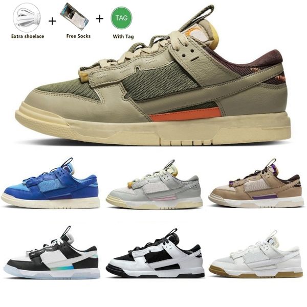 Moda Mulheres Mens Sapatos Casuais Jumbo Remastered Mens Desbloqueie Seu Espaço Panda Photon Dust Gum Light Brown Universidade Azul Médio Olive Treinadores Tênis Esportivos