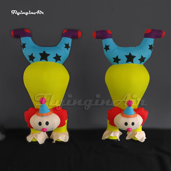 Funny Parade Performance Walking Inflable Handstand Clown costume da clown Weable Blow Up Juggler Girl Suit per Event Show