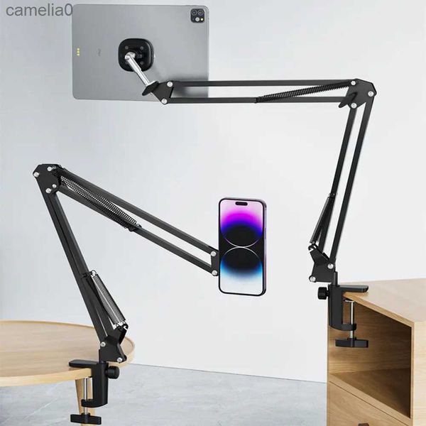 Tablet pc stand universal metal magic braccio magnetico supporto telefono tablet porta da banco da banco per iPad Android iPhone Smartphone Holderl231225