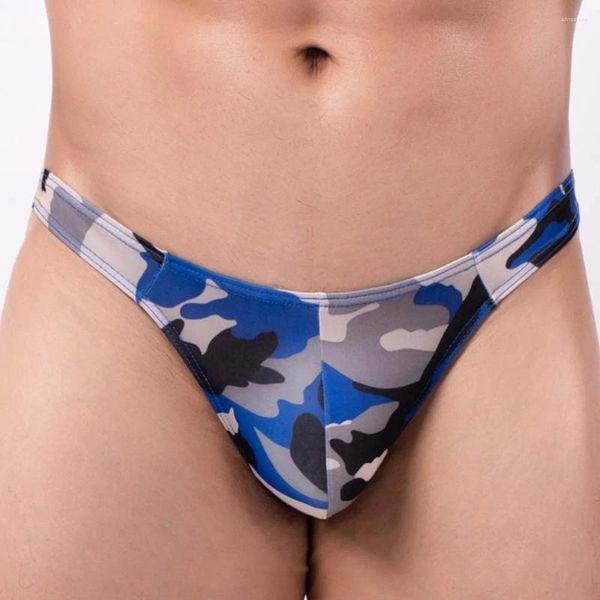 Underpants sexy Männer Tanga drucken niedrige Kurzer-Unterwäsche T-Back Hight geschnittene Bikini-Slips seie glatte G-String-Erotikhöche