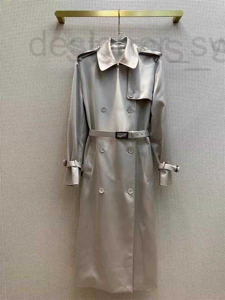 Damengrabenschichten Designer Damen Herbst Neue Frauen Silber mit mittlerer Länge Tunika Wind Breaker XSW3 XF34