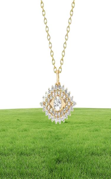 Gemnel Collana con pendente a forma di occhi diabolici turchi di alta qualità, catena placcata oro 18k, argento sterling 925, occhio Dainty187i1671871