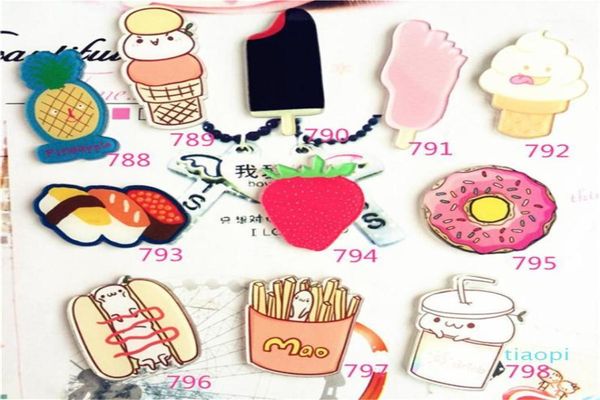 Ganze 1pc Harajuku Nette Acryl Sushi Donuts Kirsche Brosche Pin Frauen Mädchen Abzeichen Schal Kragen Tasche Broche Souvenir Geschenke party6815858